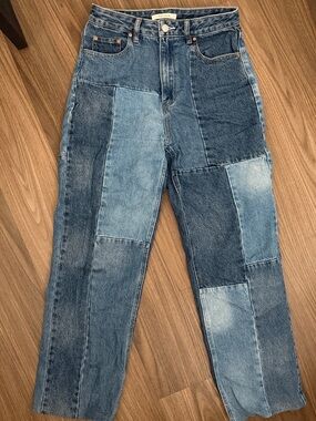 Pacsun 90s Boyfriend Patchwork High-Rise Women's Jeans - Blue